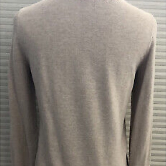 Banana Republic Tan Beige Cotton Knit Open Front Cardigan Lace Crochet Trim XS - Picture 7 of 14